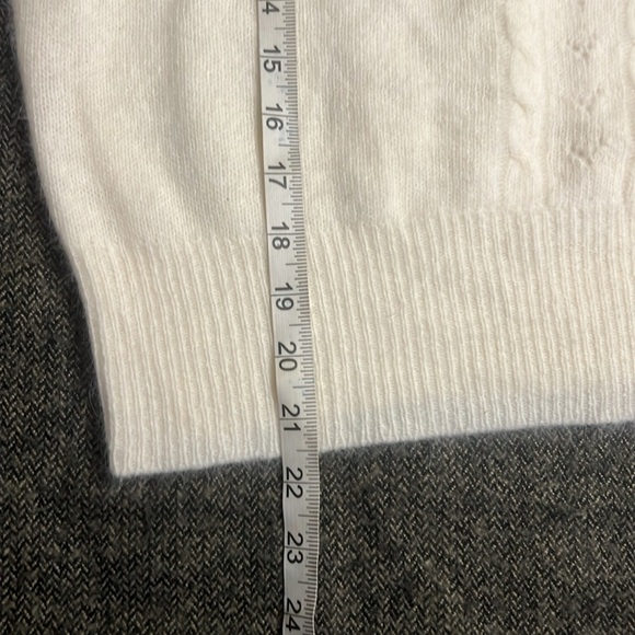 Jacqueline Ferrar Vintage Lambswool Rabbit Angora Shirt Sleeve Sweater EUC - Picture 6 of 11